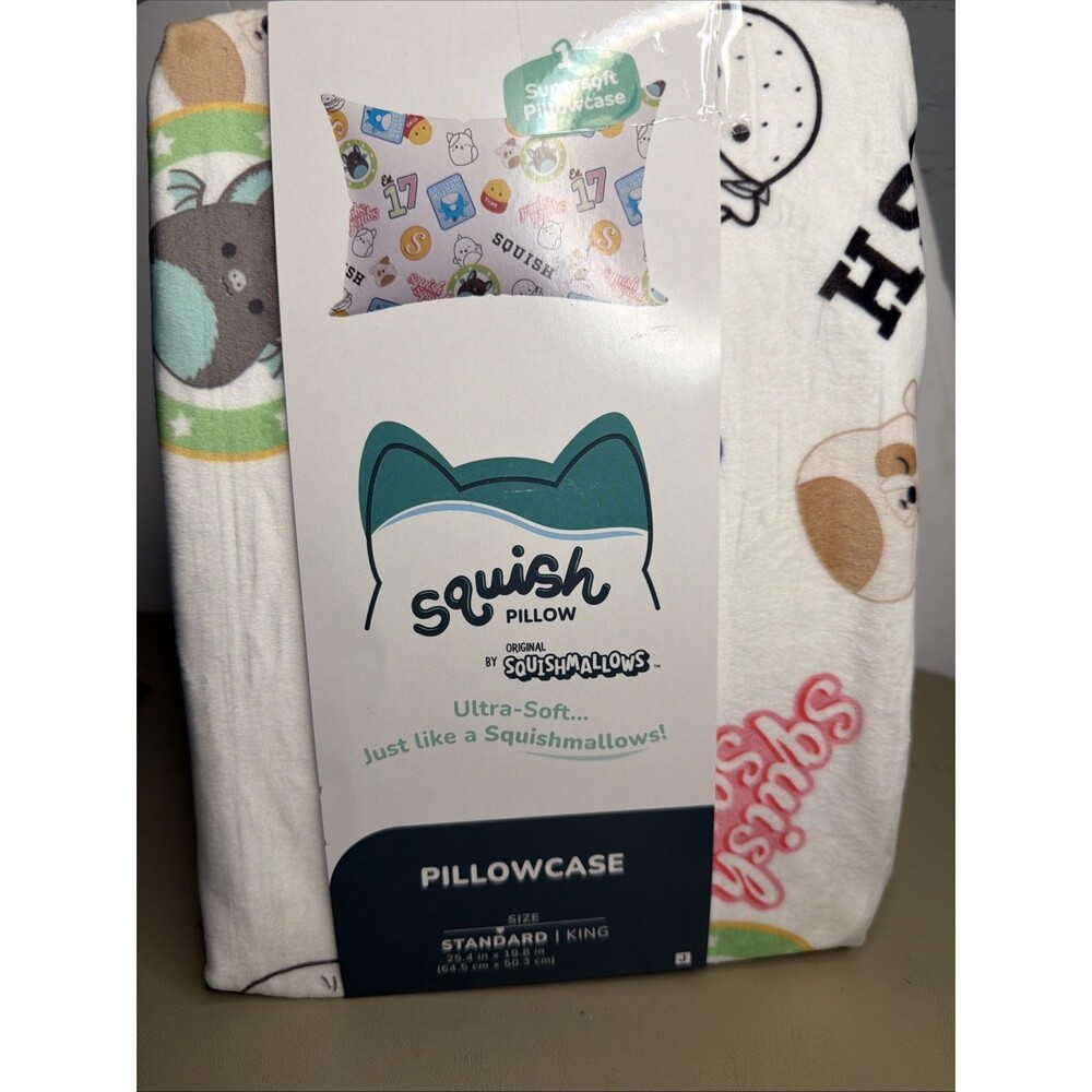 Squish Pillow Original Squishmallows Standard King Size Pillow Case